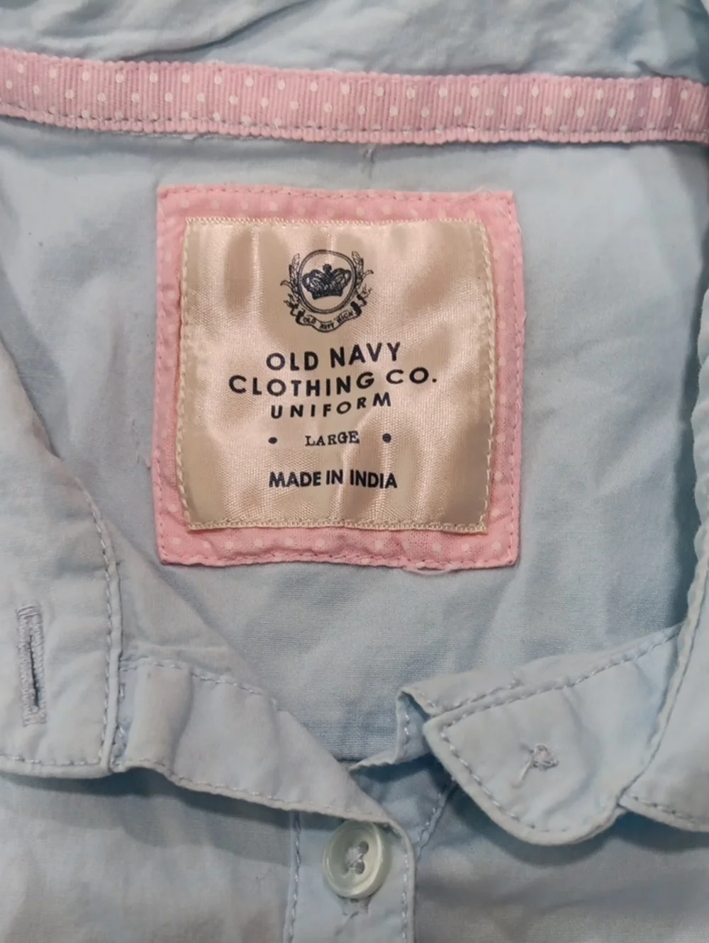 Old Navy Girls' Light Blue Button-Up Shirt